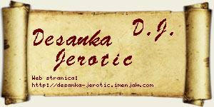 Desanka Jerotić vizit kartica